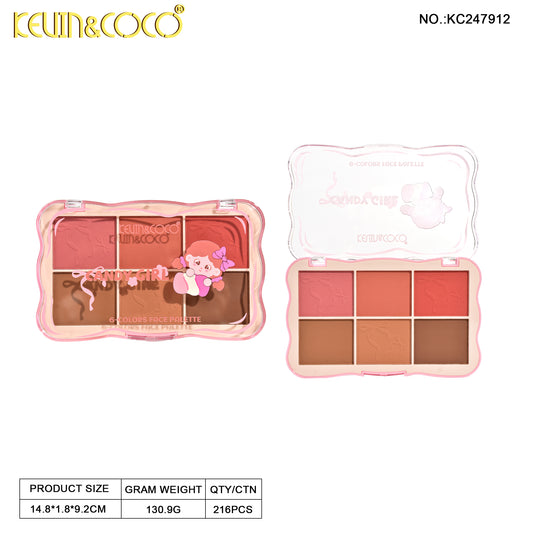 Paleta de Rubores 6 Colores – Kevin & Coco REF:KC247912