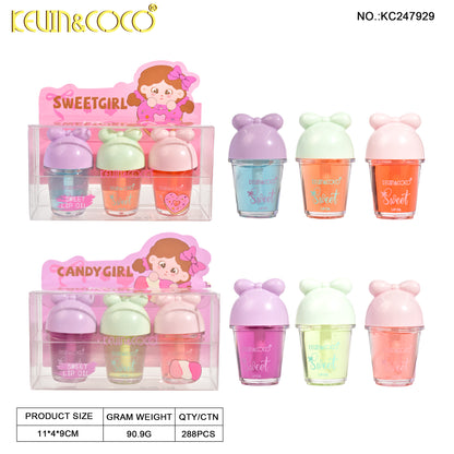 KIT BRILLO LABIAL*3 SWEET GIRL KEVIN&COCO REF:KC247929