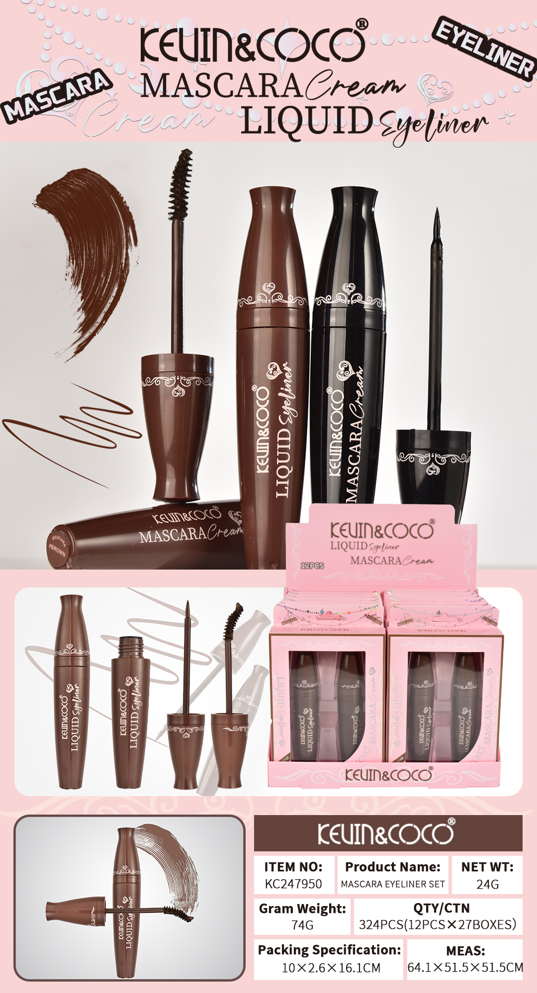 PESTANINA/ DELINEADOR DE OJOS CAFE REF:KC247950