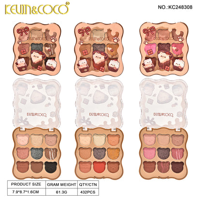 SOMBRA DE OJOS 9 COLORES OSITO KEVIN&COCO REF:KC248308