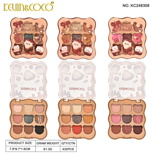 SOMBRA DE OJOS 9 COLORES OSITO KEVIN&COCO REF:KC248308