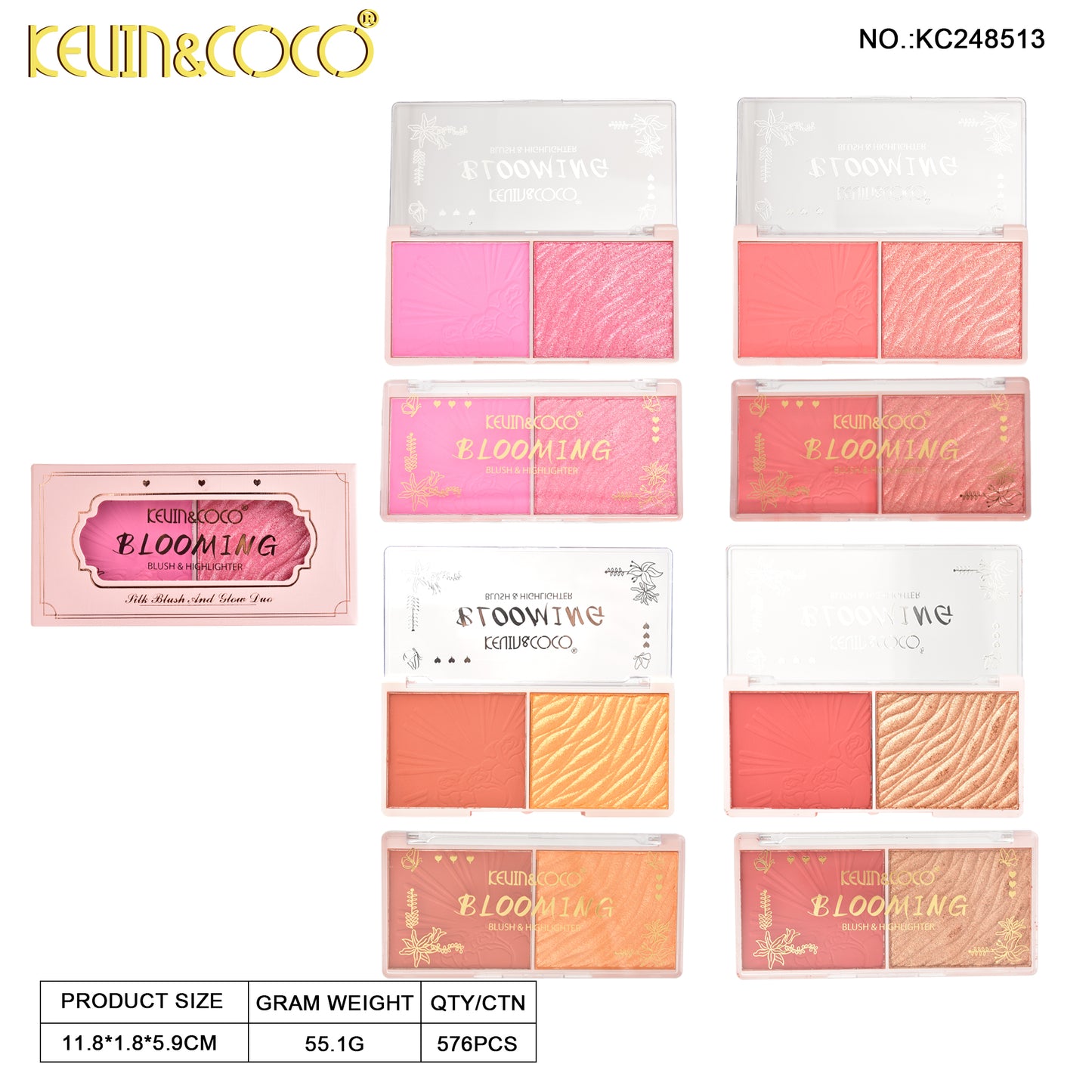 KIT ILUMINADOR Y RUBOR KEVIN&COCO REF:KC248513