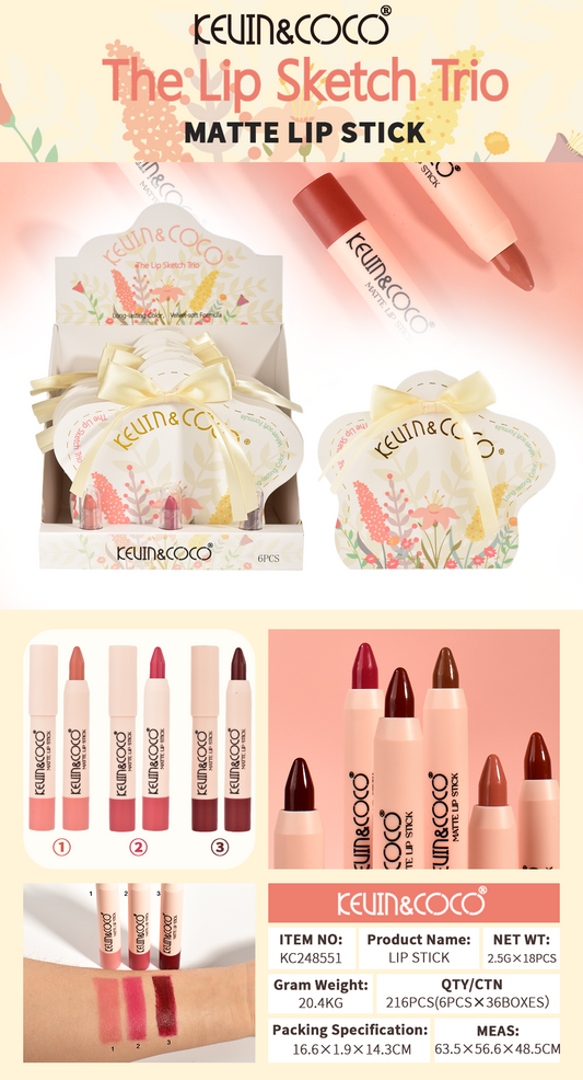 Kit Labial en Barra*3 KEVIN&COCO  REF:KC248551