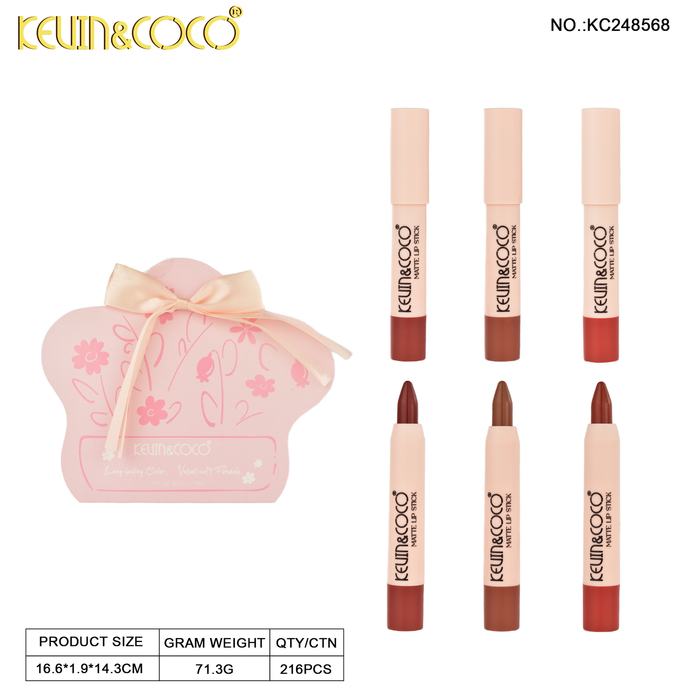 Kit Labial en Barra*3 KEVIN&COCO  REF:KC248568