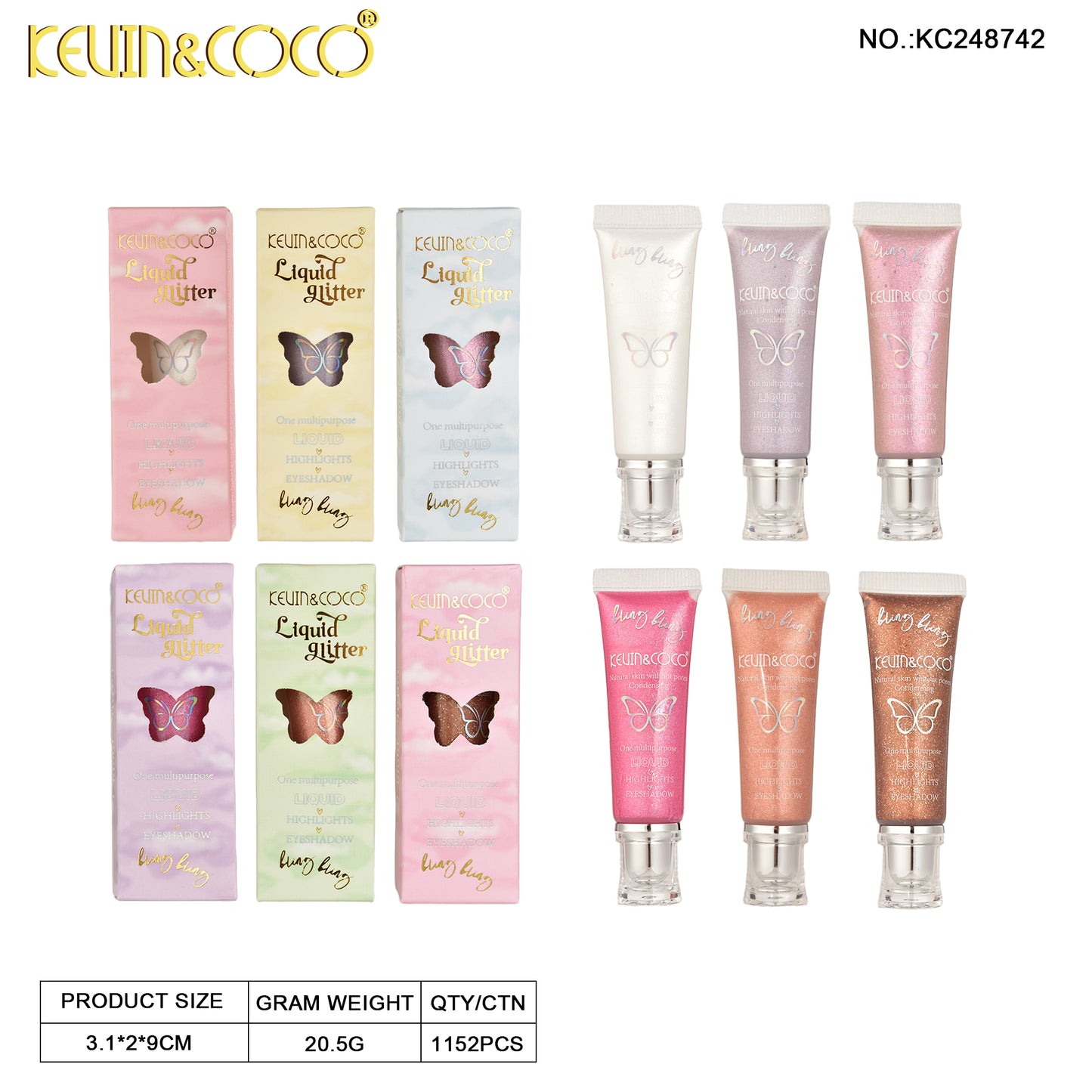 ILUMINADOR LIQUIDO 6 TONOS KEVIN&COCO REF:KC248742