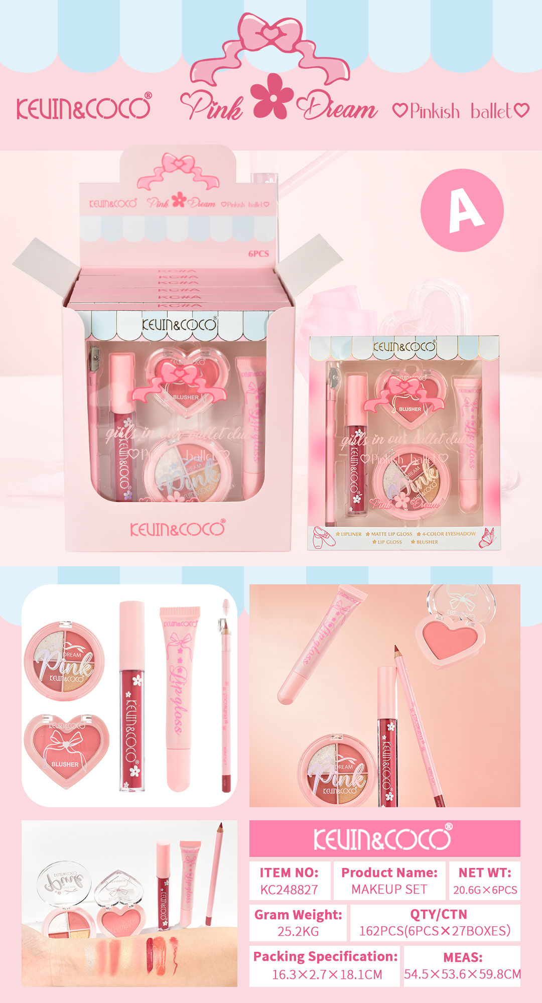 Set de maquillaje Girl in the Ballet kevin&coco REF:KC248827