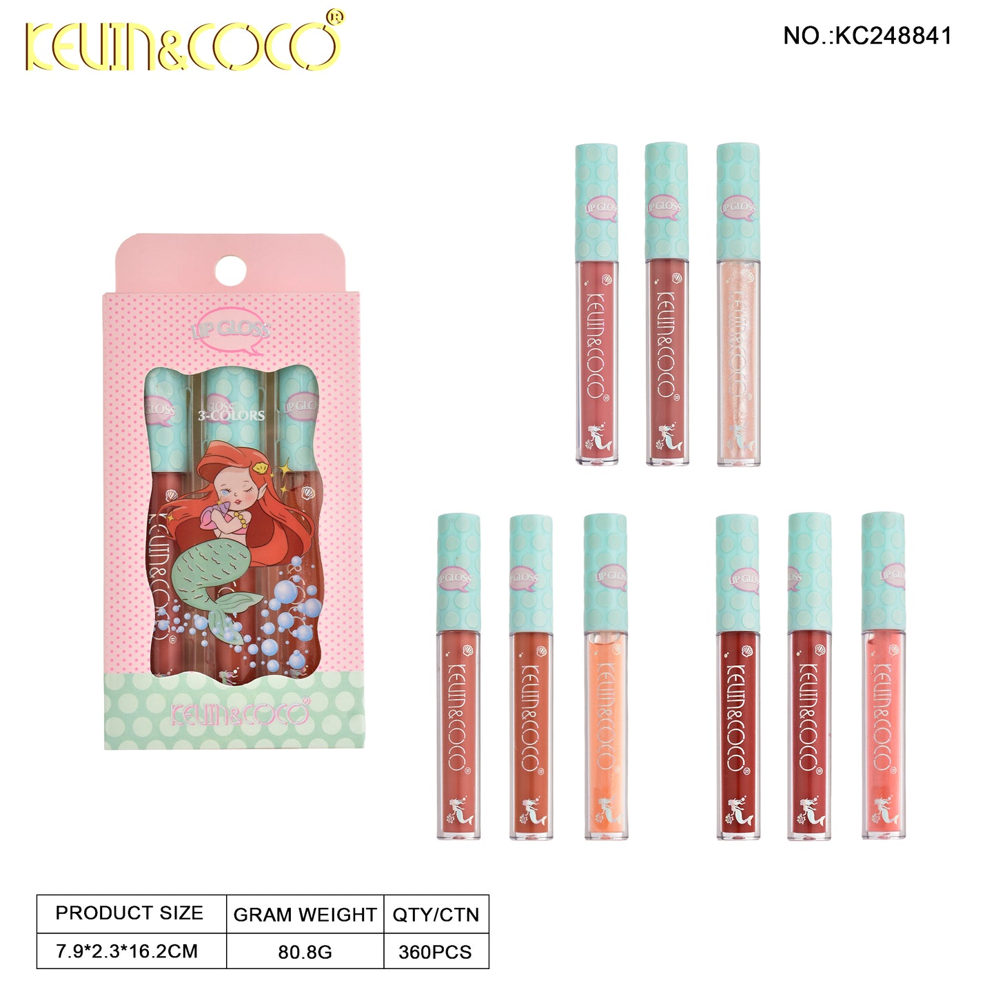 KIT LABIAL LIQUIDO*3 KEVIN&COCO REF:KC248841