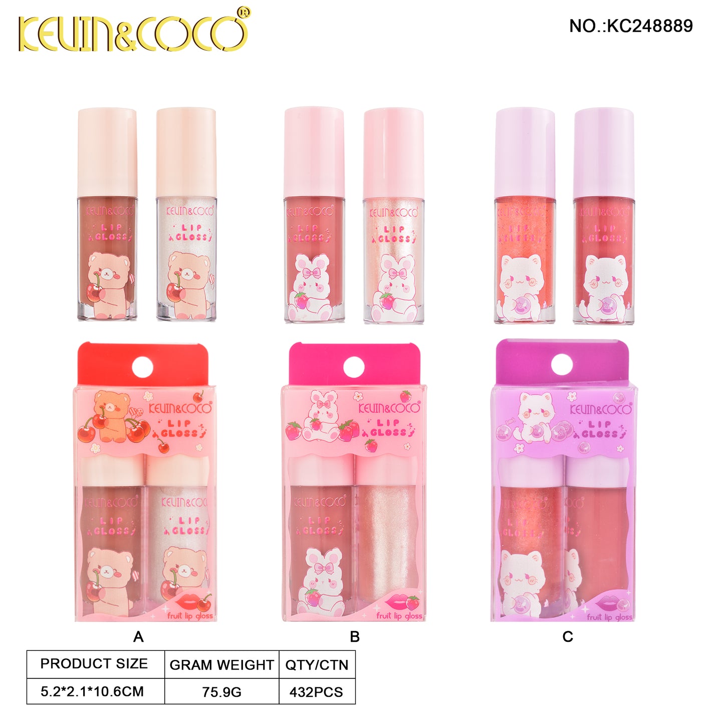 KIT DUO LABIAL LIQUIDO KEVIN&COCO REF:KC248889