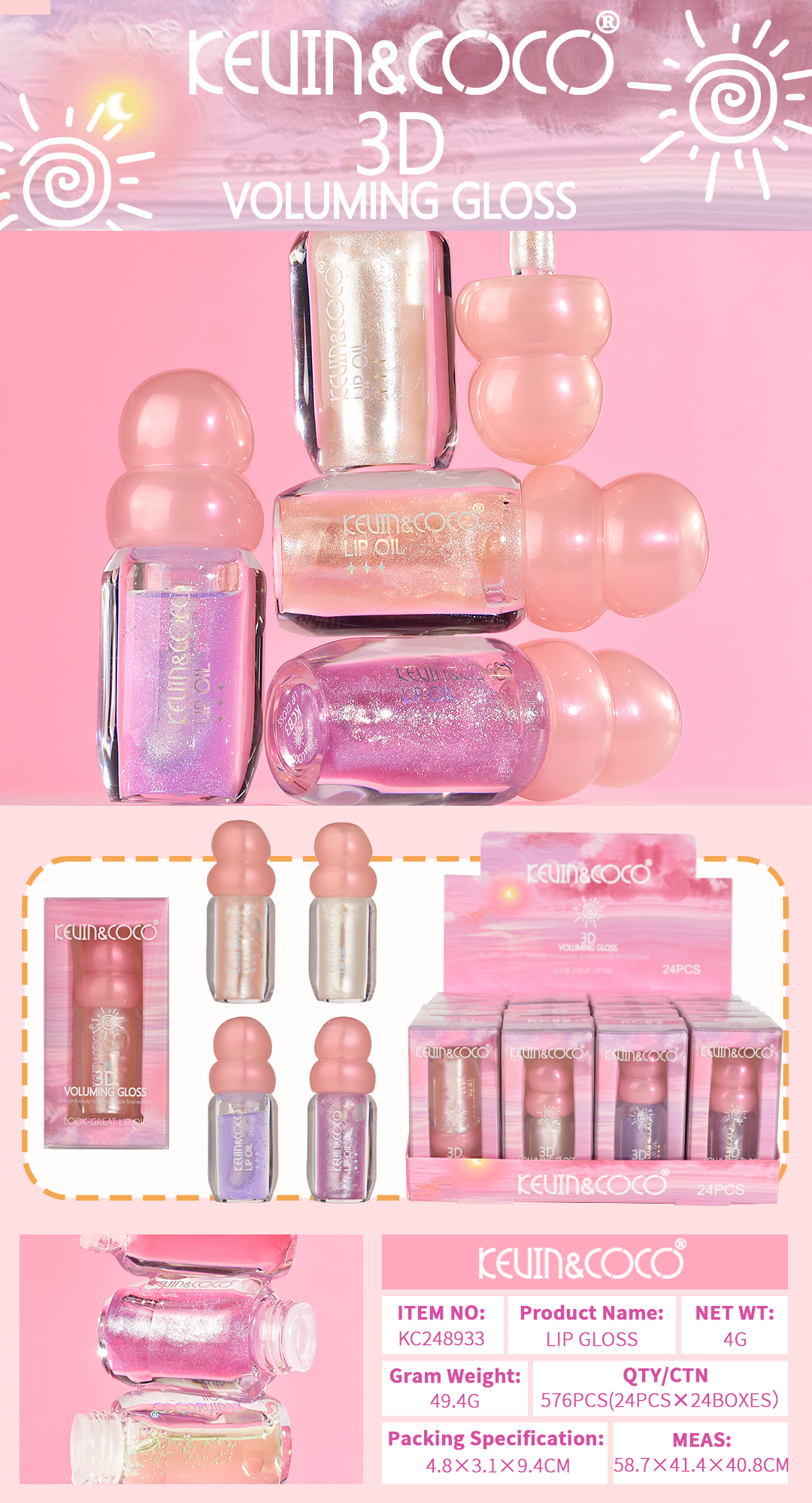 BRILLO LABIAL LIQUIDO 4D KEVIN&COCO REF:KC248933