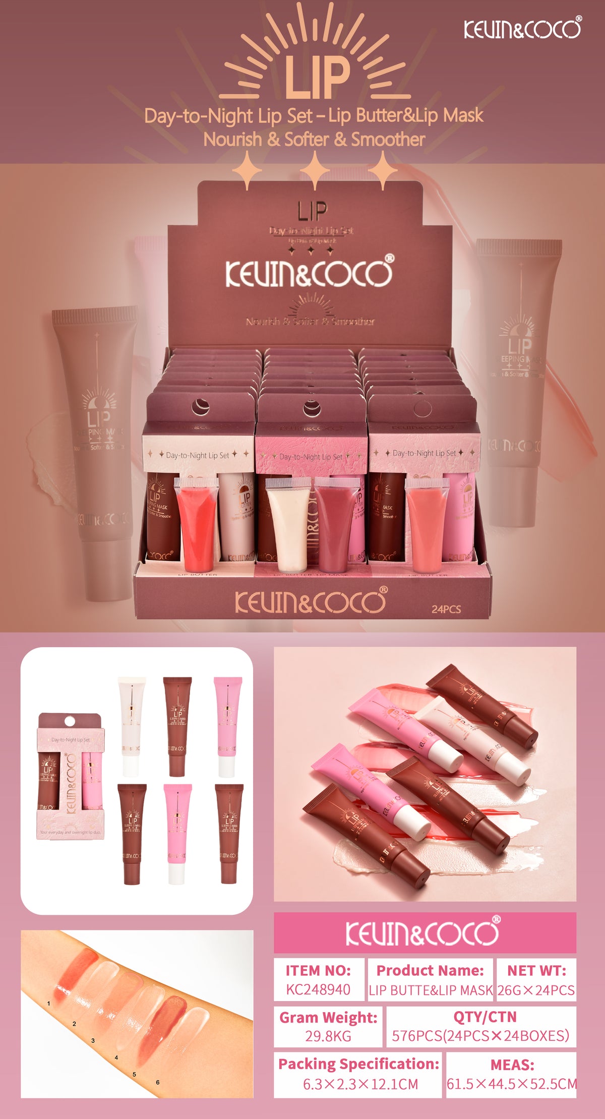 Kit Labial Liquido KEVIN&COCO REF:KC248940 – LC beauty
