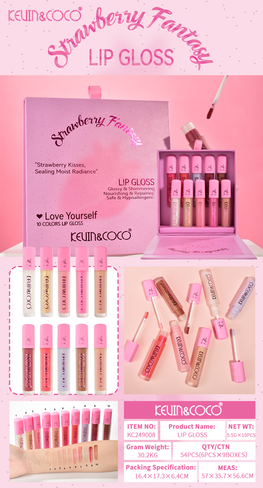 KIT LABIAL LIQUIDO*10 KEVIN&COCO REF:KC249008 – LC beauty