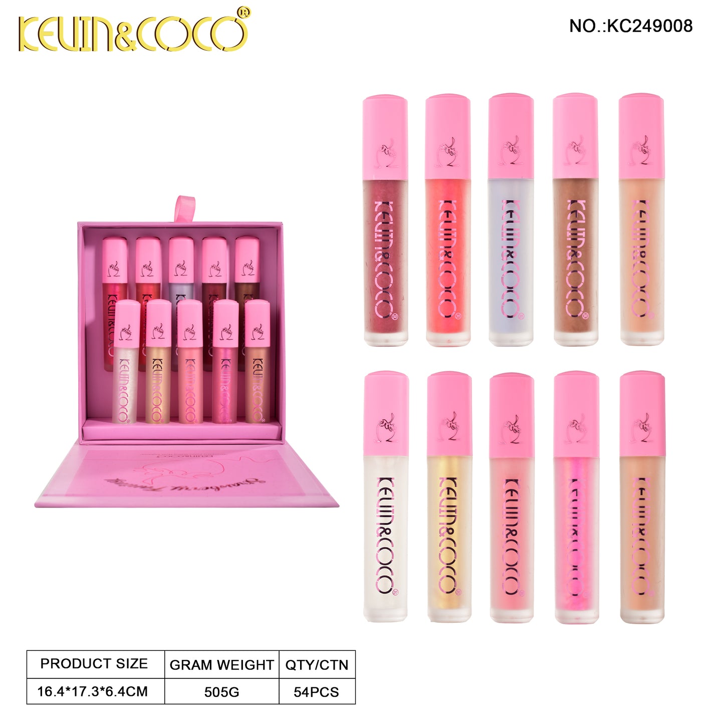 KIT LABIAL LIQUIDO*10 KEVIN&COCO REF:KC249008