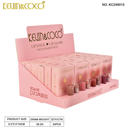 KIT LABIAL LIQUIDO Y EN BARRA KEVIN&COCO REF:KC249015