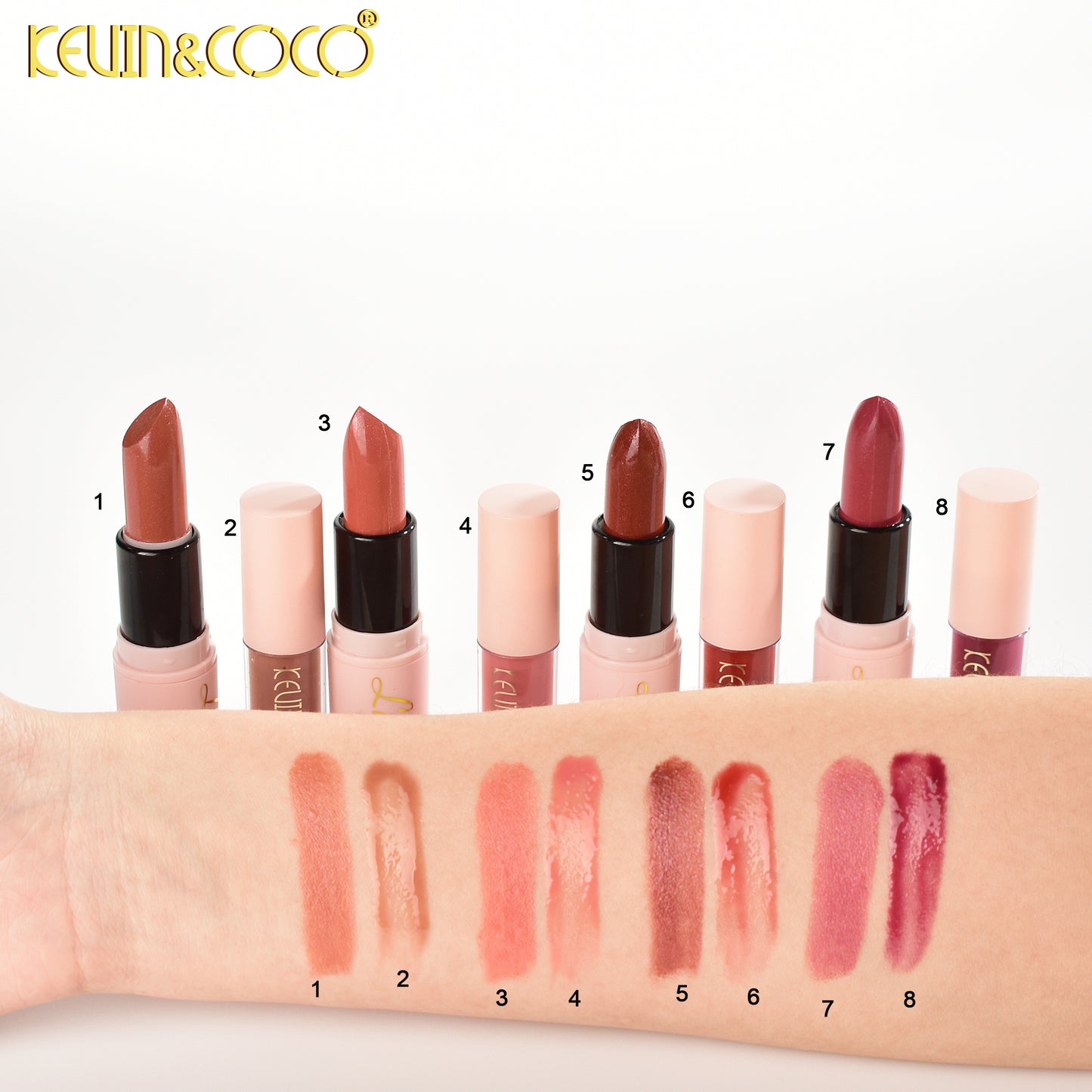 KIT LABIAL LIQUIDO Y EN BARRA KEVIN&COCO REF:KC249015