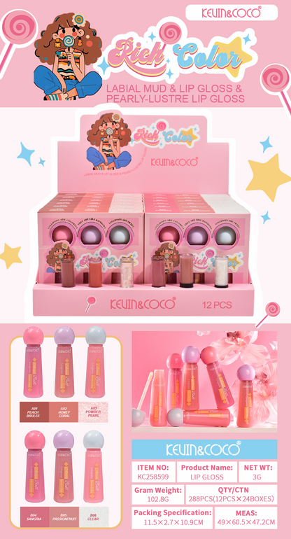 KIT LABIAL LIQUIDO*3 KEVIN&COCO REF:KC258599