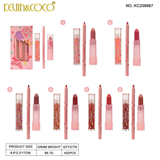 Lip Gloss + Perfilador de Labios Set – Kevin & Coco REF:KC258667