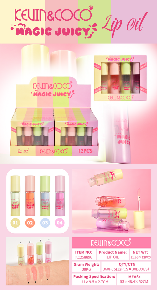 Kit de brillos labiales *4 KEVIN&COCO REF:KC258896