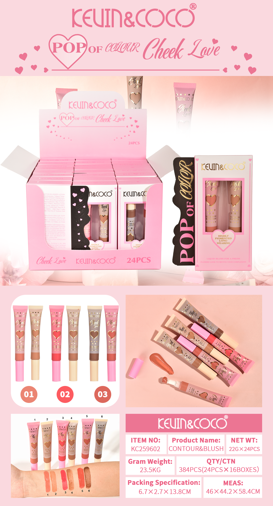 Kit Duo Rubor Liquido KEVIN&COCO REF:KC259602