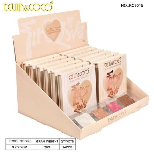 PALETA ILUMINADOR 4 TONOS KEVIN&COCO REF:KC9015