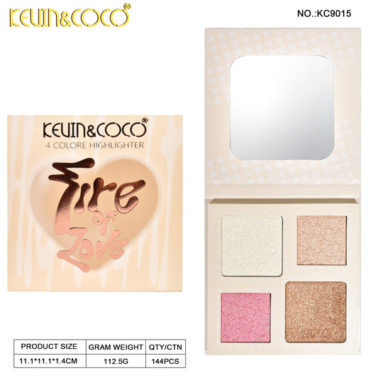 PALETA ILUMINADOR 4 TONOS KEVIN&COCO REF:KC9015