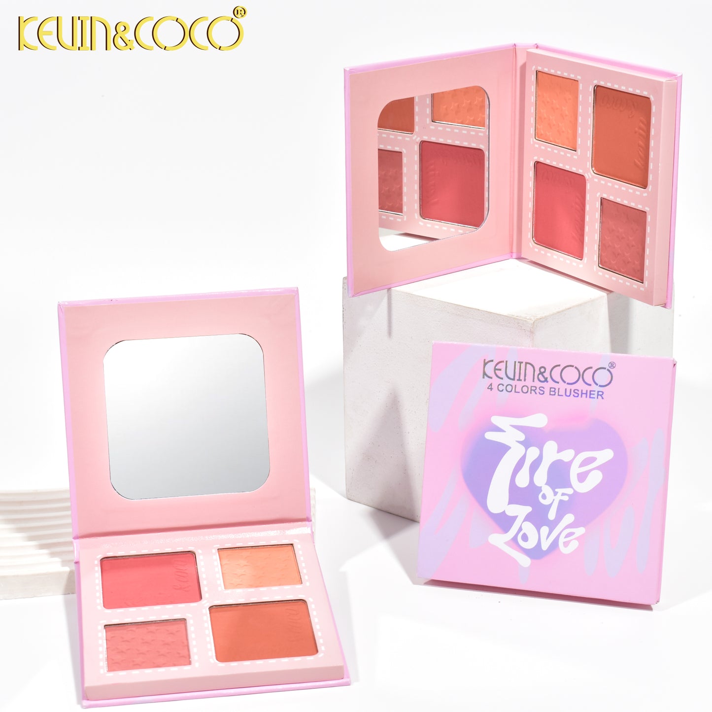 PALETA RUBOR 4 TONOS KEVIN&COCO REF:KC9016