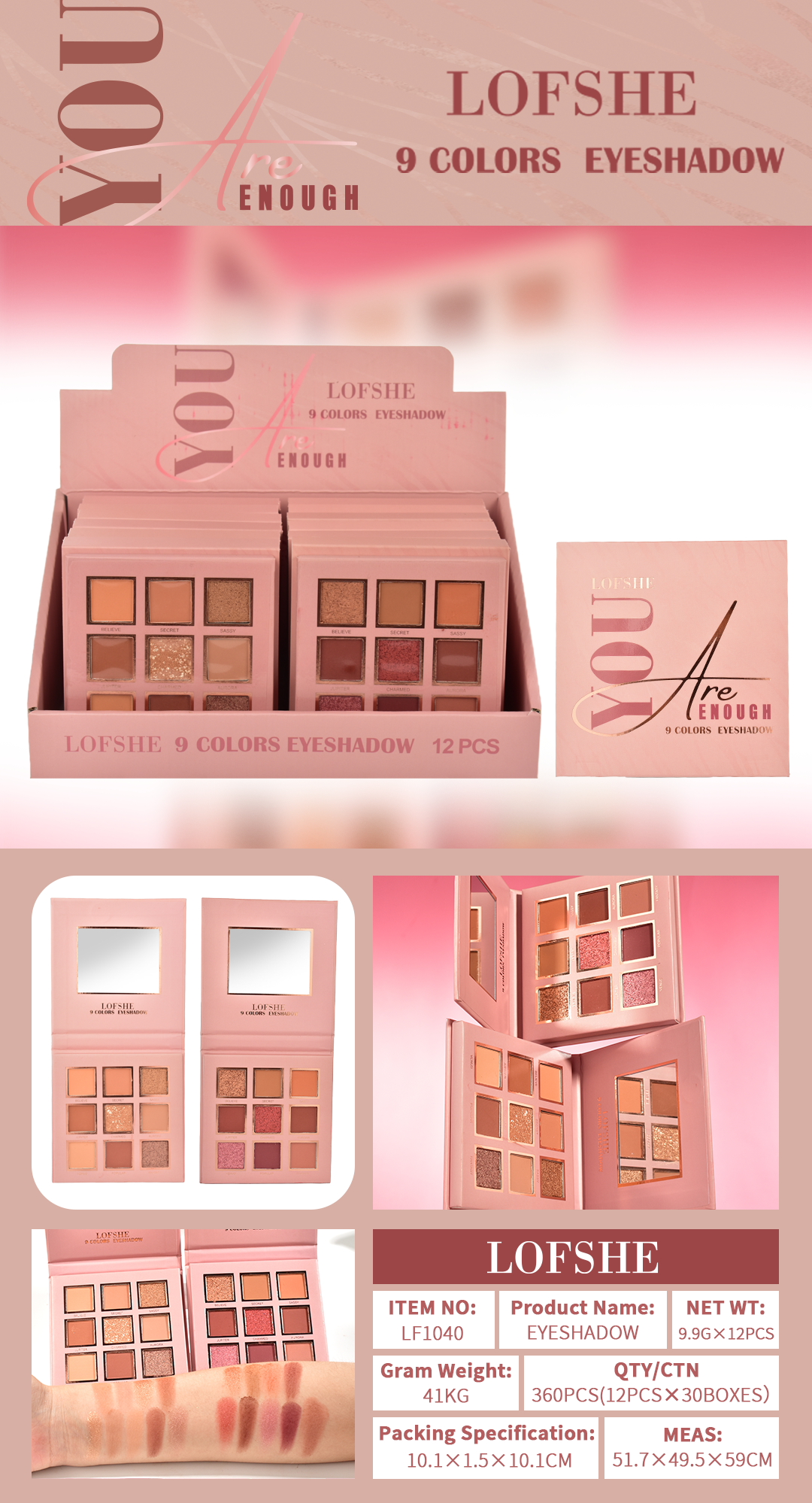 SOMBRA DE OJOS 9 TONOS LOFSHE REF:LF1040