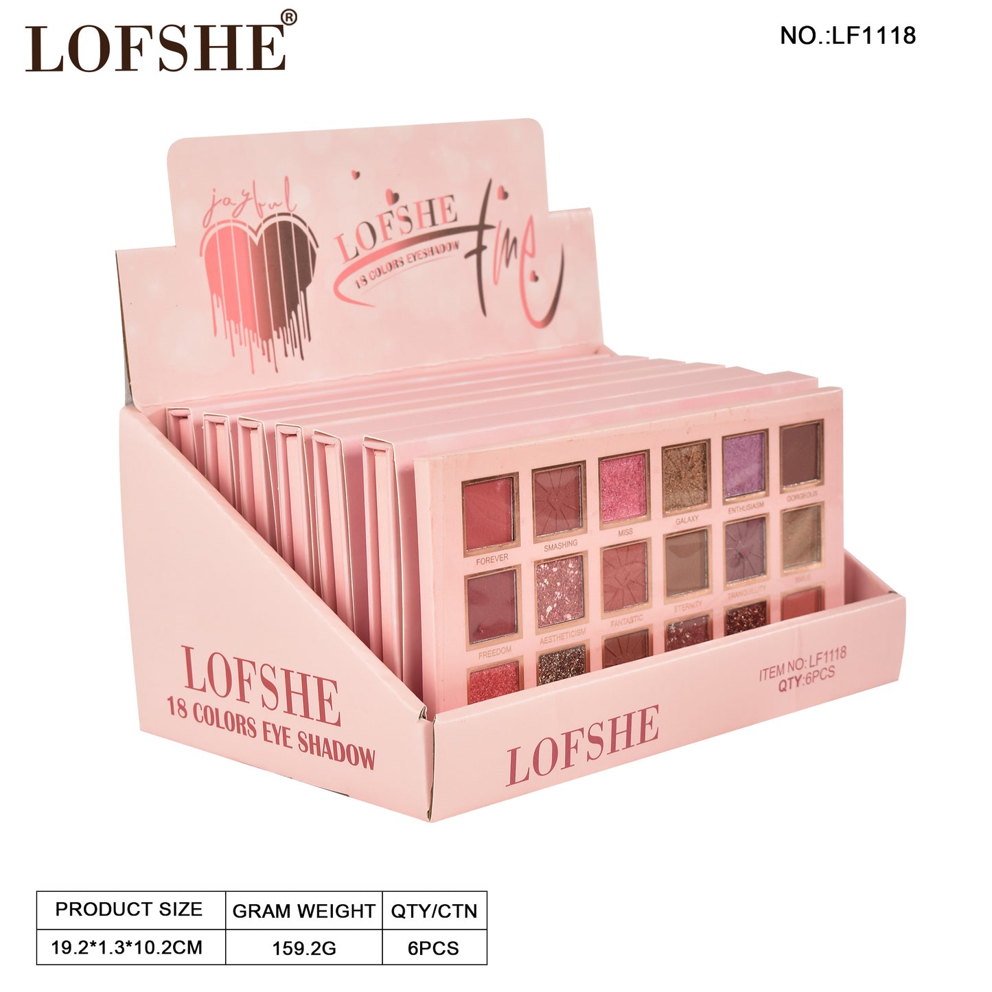 Sombra de Ojos 18 colores LOFSHE REF:LF1118