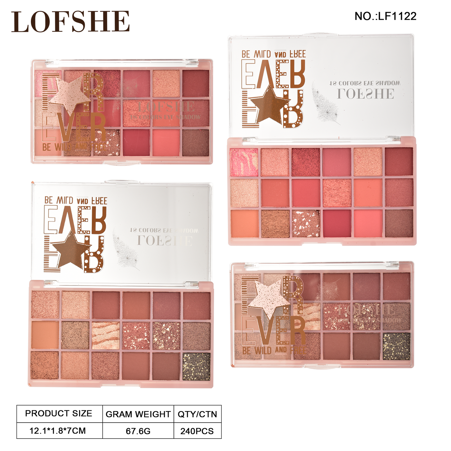 Sombra de Ojos 18 colores LOFSHE REF:LF1122