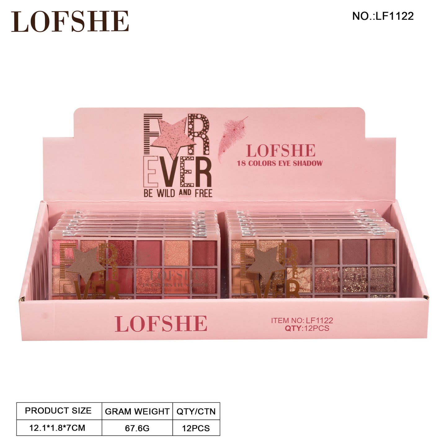 Sombra de Ojos 18 colores LOFSHE REF:LF1122