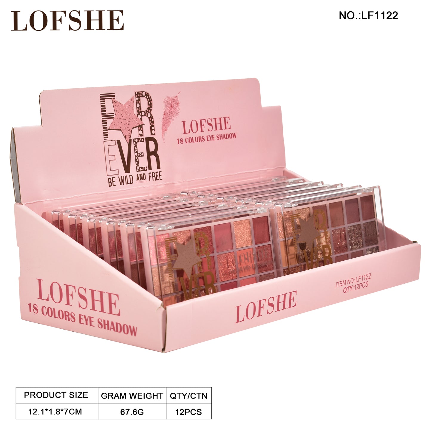 Sombra de Ojos 18 colores LOFSHE REF:LF1122