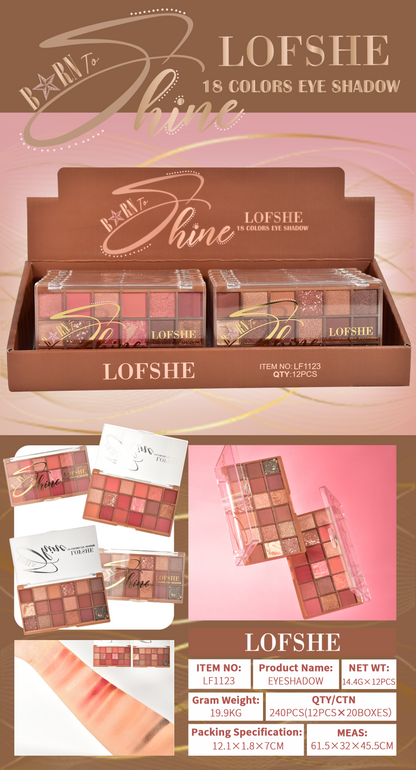 Sombra de Ojos 18 colores LOFSHE REF:LF1123