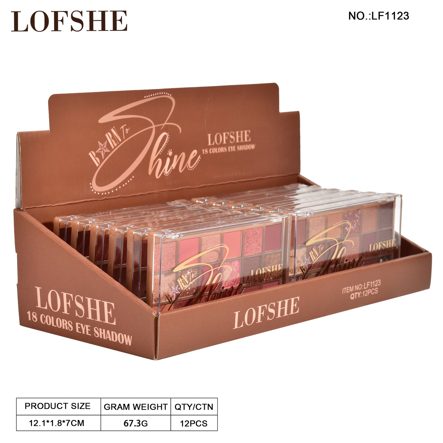 Sombra de Ojos 18 colores LOFSHE REF:LF1123