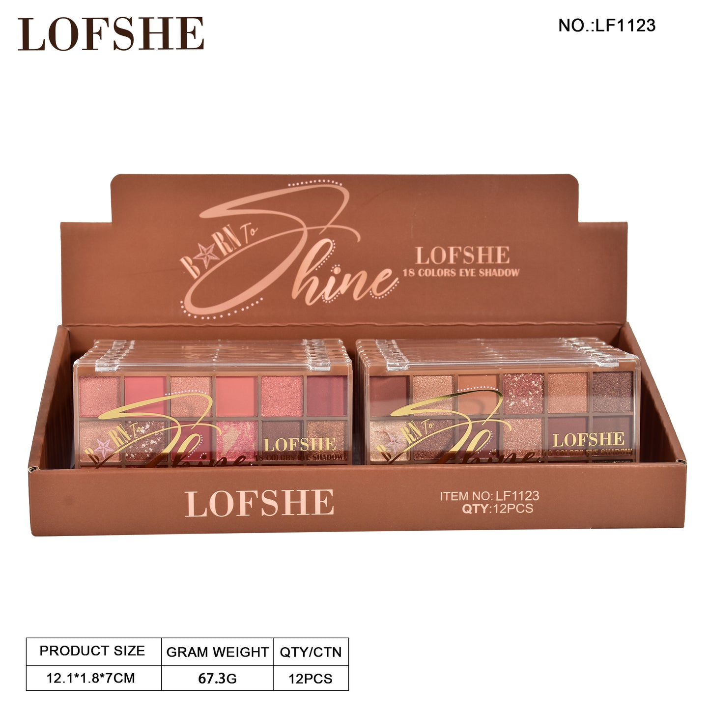 Sombra de Ojos 18 colores LOFSHE REF:LF1123