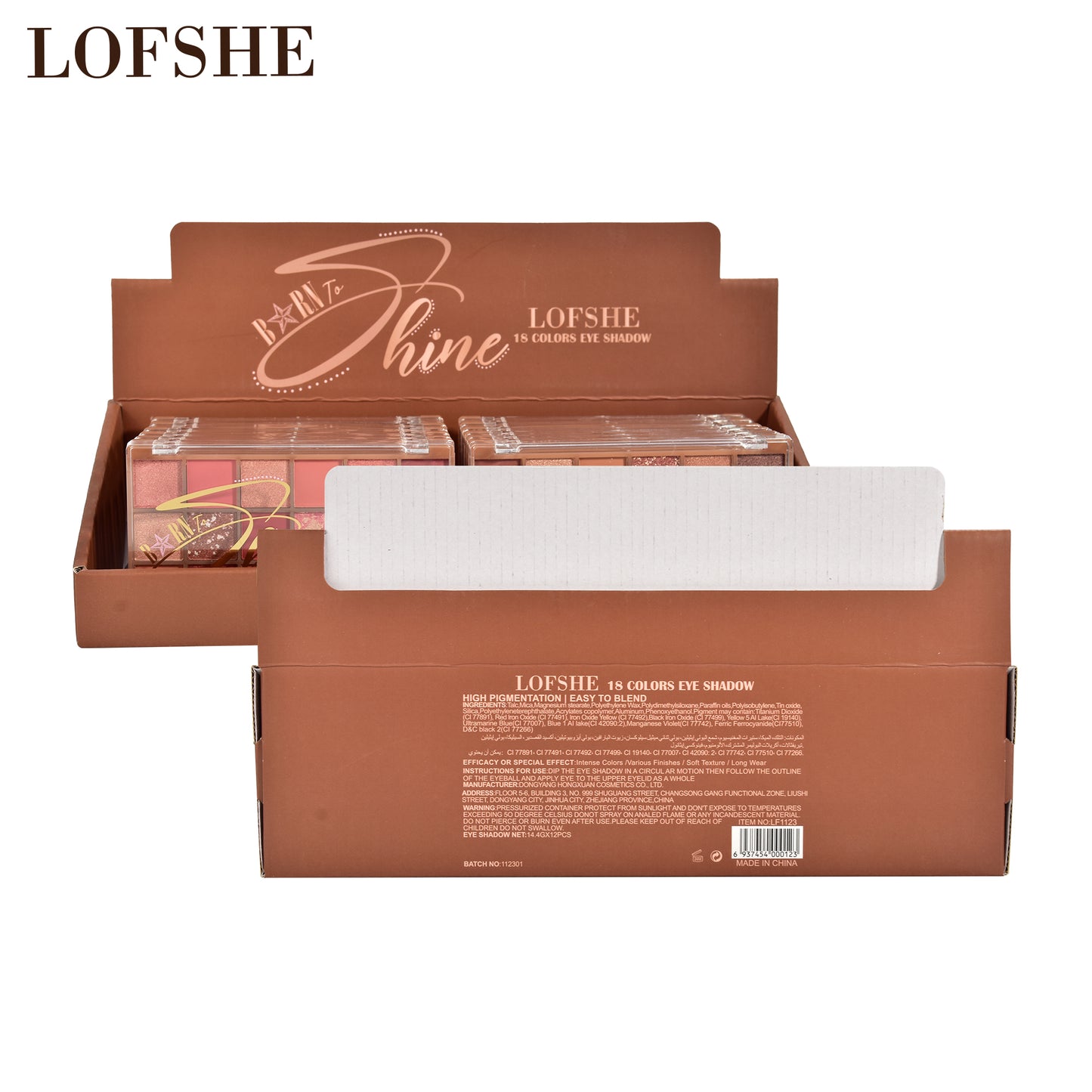 Sombra de Ojos 18 colores LOFSHE REF:LF1123