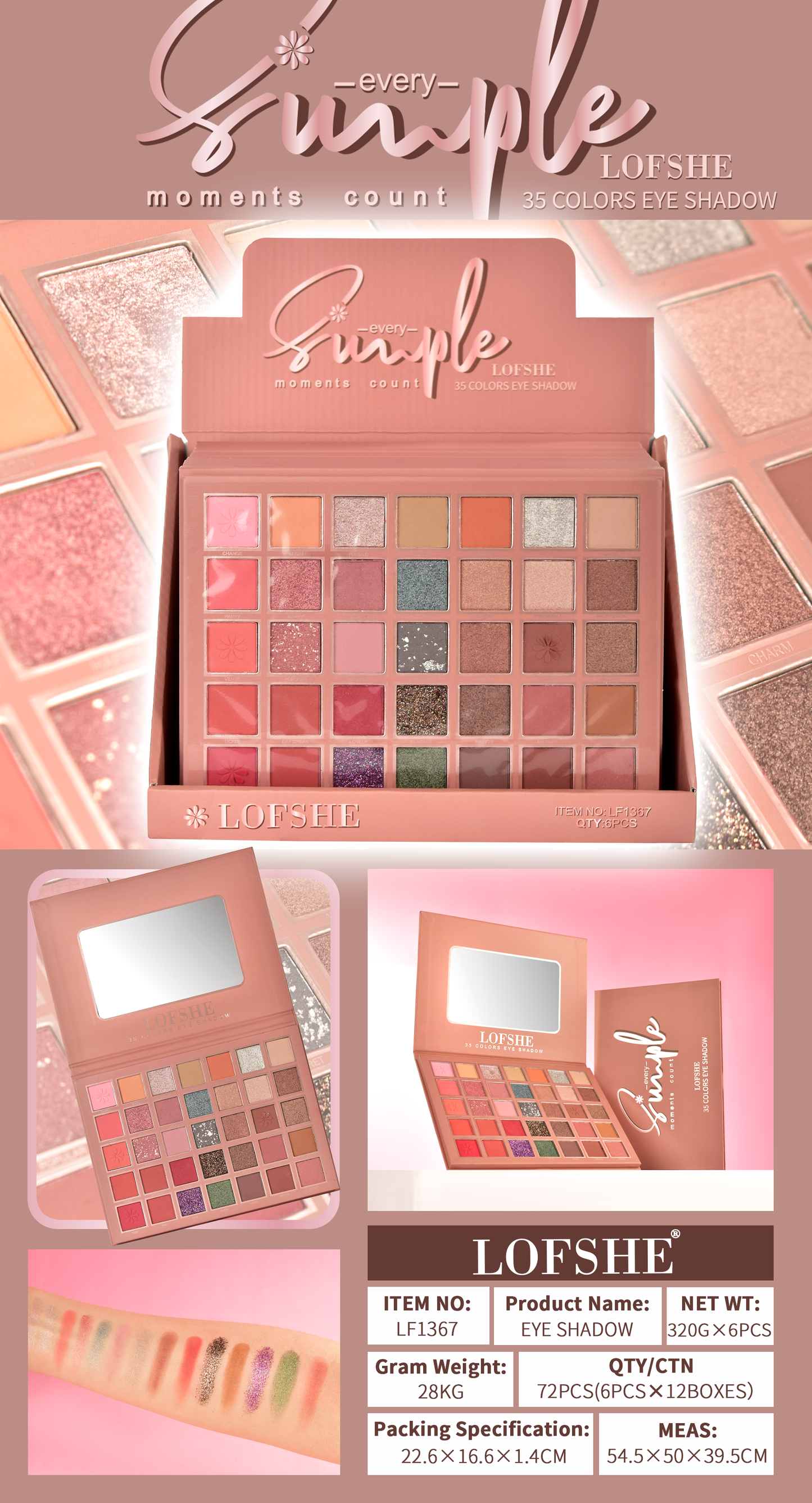 Paleta De Sombras LOFSHE REF:LF1367