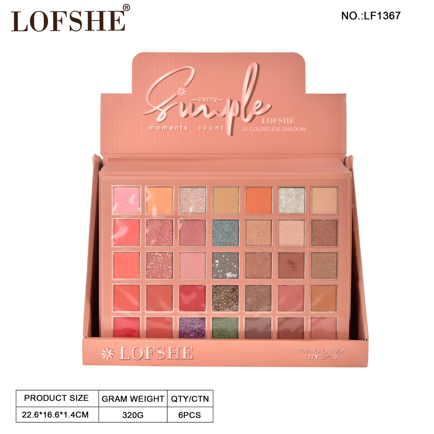 Paleta De Sombras LOFSHE REF:LF1367