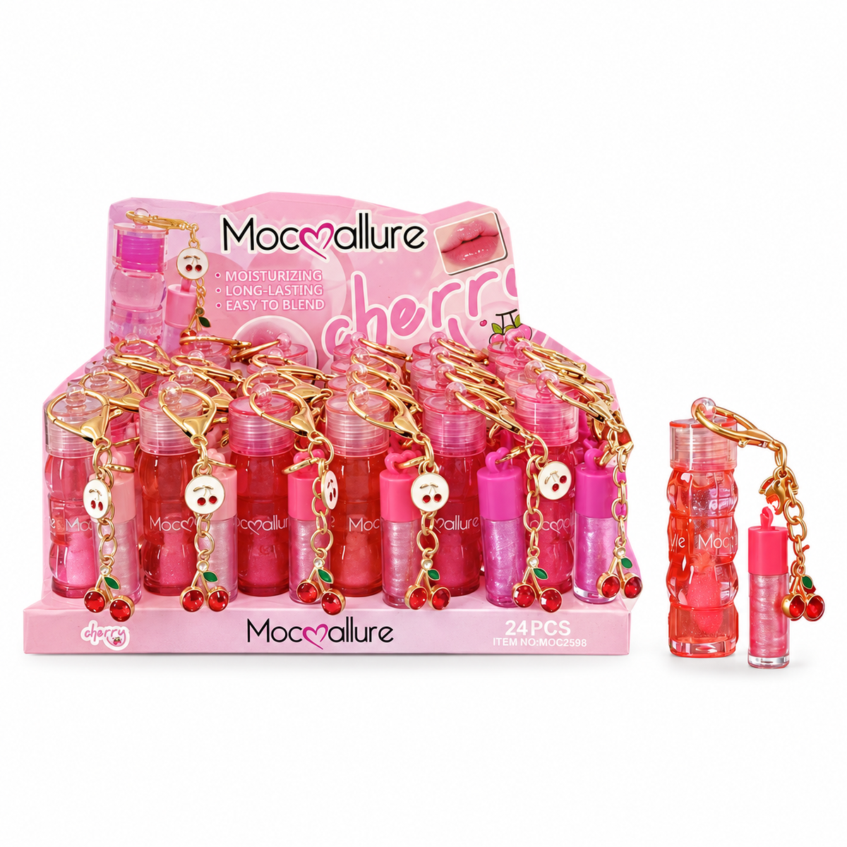 Set de 2 brillos labiales de cereza Mocallure REF:MOC2598