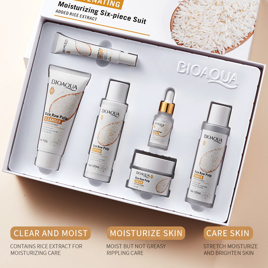 Set de Cuidado Facial Rice Raw Pulp Rejuvenating BIOAQUA REF:NO.BQY45966
