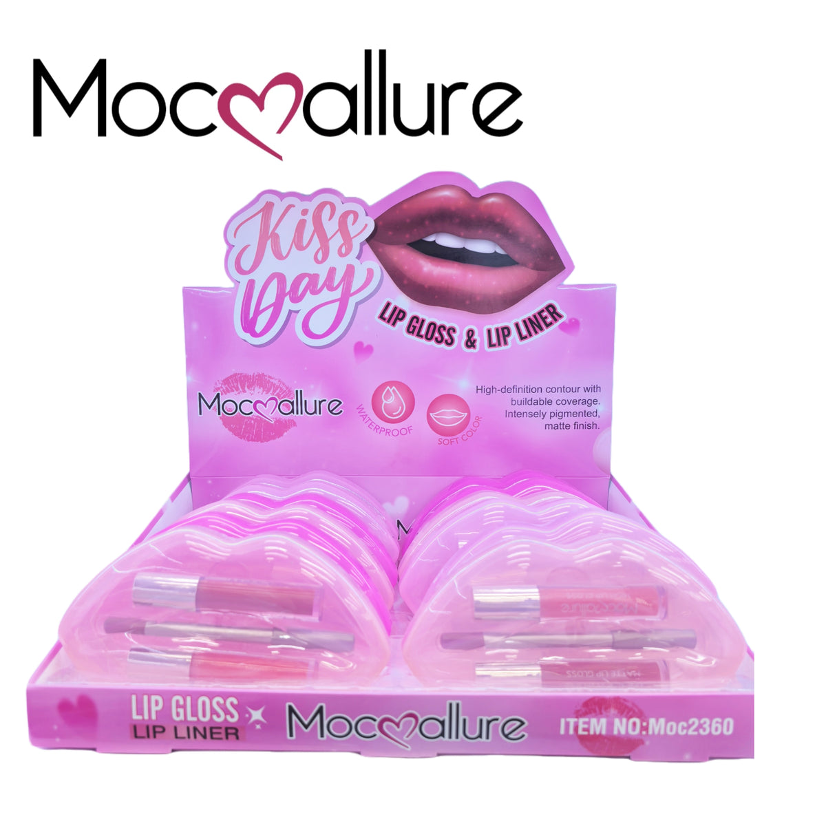 Kit de brillo labial y delineador de labios Kiss Day Mocallure REF:moc2360