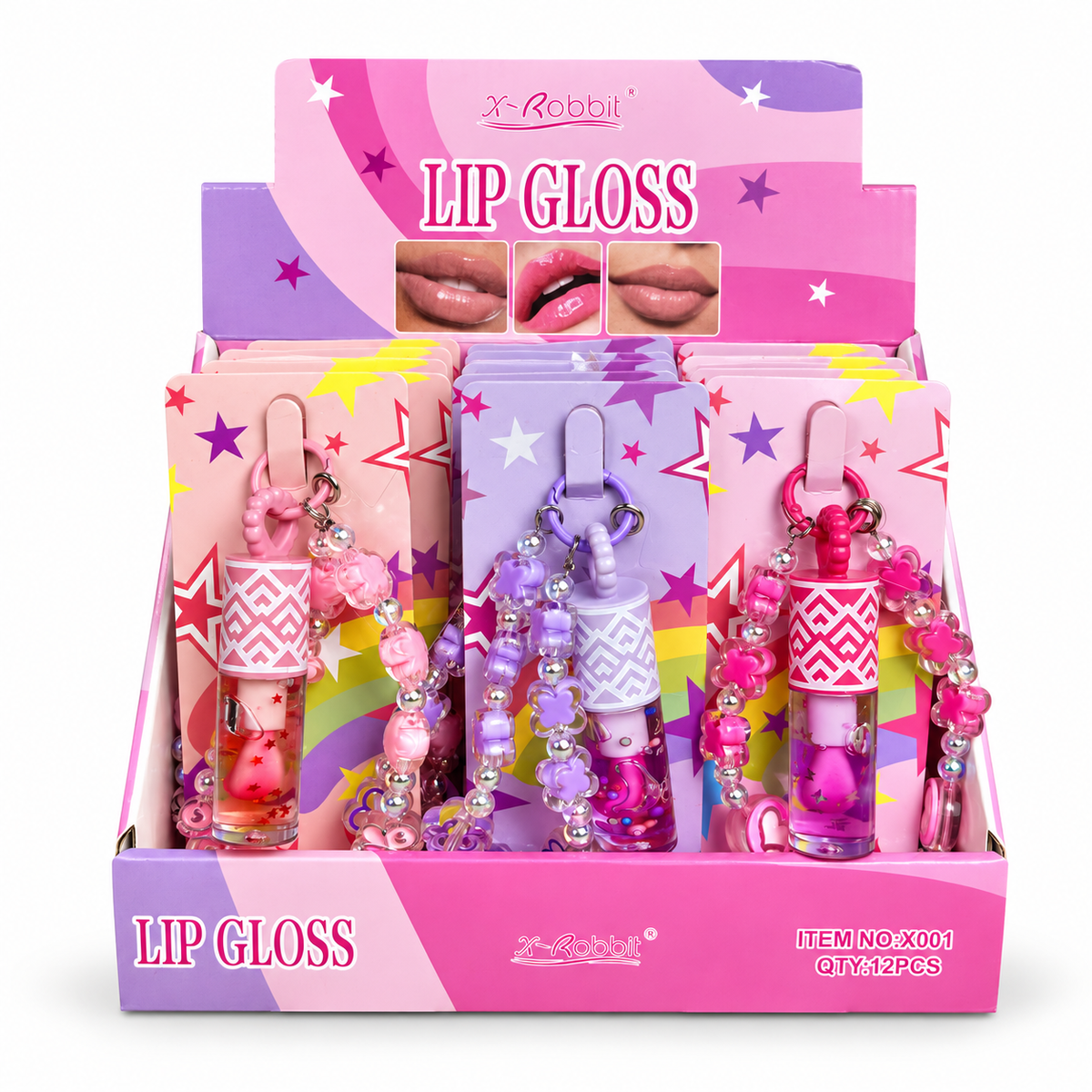 Lip Gloss con Llavero de Peluche REF:X001