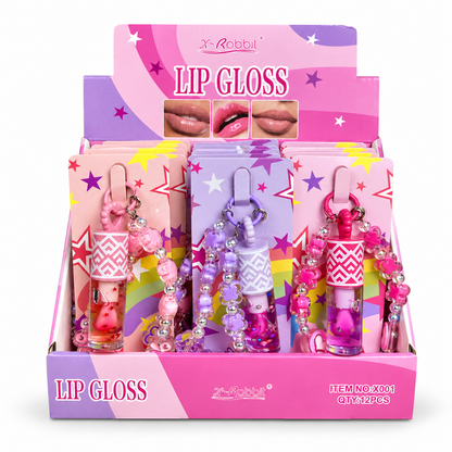 Lip Gloss con Llavero de Peluche REF:X001