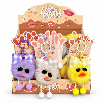 Lip Gloss con Llavero de Peluche REF:X1101