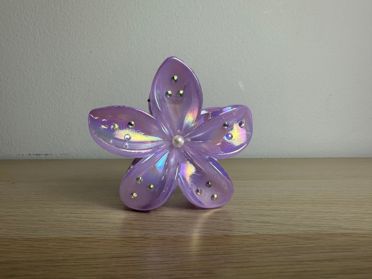 Pinza para cabello flor metalizada REF:JWS-3608